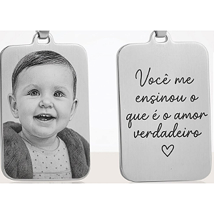 Corrente com Pingente Personalizado Frente e Verso