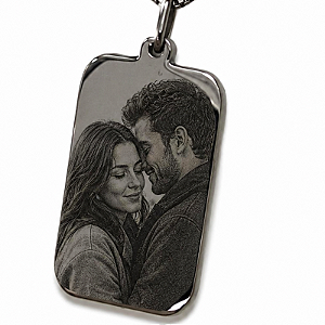 Corrente com Pingente Personalizado com Foto Gravada a Laser