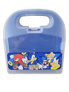 Maleta Azul Sonic - lancheira - organizadora