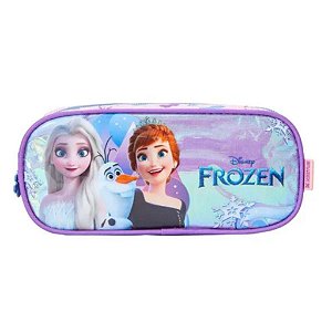 Estojo Duplo Escolar Infantil Frozen Elsa Anna e Olaf Disney Xeryus 13185