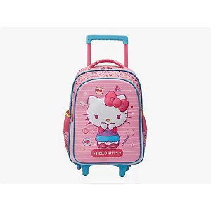 Mochila De Rodinhas Escolar 16 Hello Kitty SE Com Relevo 3D Xeryus 13540