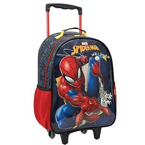 Mochila de Rodinhas Escolar Homem-Aranha Black Basic 13340