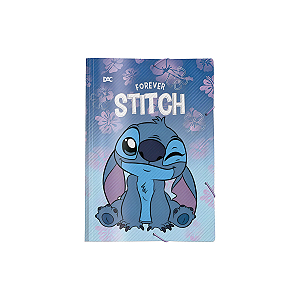 Pasta Aba Elástica Stitch Dac Disney Decorada Azul