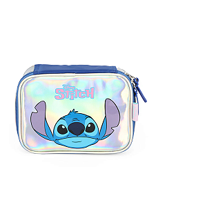 Estojo Box Infantil Médio 100 pens Metalizado Stitch Disney