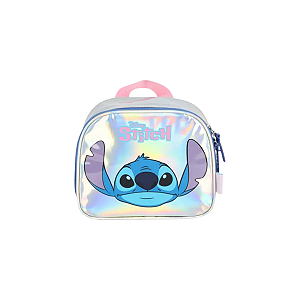 Lancheira Térmica Stitch Prata Holográfica Lançamento