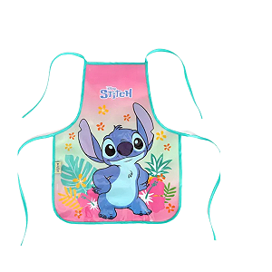 Avental Stitch Ohana Infantil Escolar Para Pintura Pvc