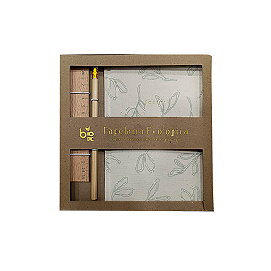 Kit Conjunto Ecológico Caderno + Lápis + Régua - Dac