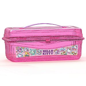 MALETINHA MULTIUSO COM DETALHES EM GLITTER HELLO KITTY - 1400 ML