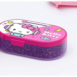 Organizador para lancheira ou bijuteria com Glitter Hello Kitty