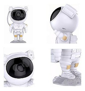 Luminária Astronauta Projetor Luz Galáxia Nebulosa Estrelas Cor Da Estrutura Branco 110v/220v