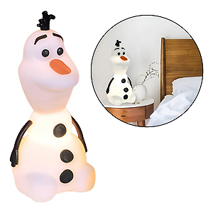 Luminária De Mesa Olaf Frozen - Disney - - Branco