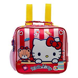 Lancheira Escolar Térmica Da Hello Kitty Cetim - Ref 15384