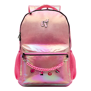 Mochila Escolar 17 Emilly Vick Tween Cor Rosa