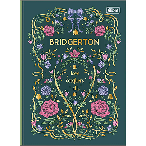 Caderno Colegial Tilibra Bridgerton Costurado Vintage 80fls