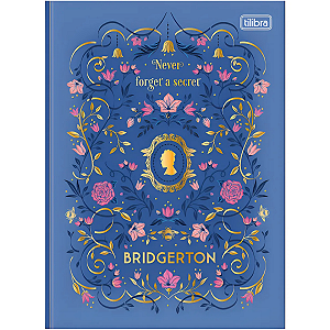 Caderno Bridgerton Brochura Capa Dura Colegial 80f Azul