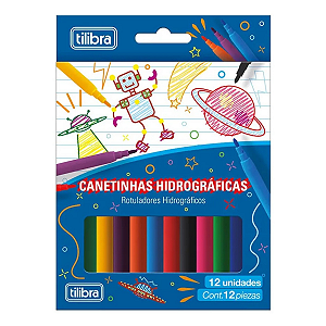 Canetinha Escolar Hidrográfica Rotulador Blister Tilibra
