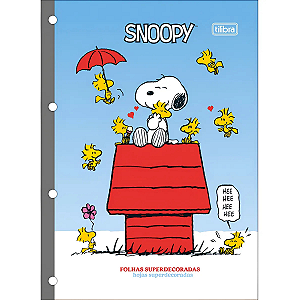 Bloco Fichário Colegial Snoopy 80 fls - Tilibra