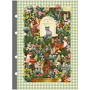 Bloco Fichário  Argolado Colegial Loverland 80 fls - Tilibra