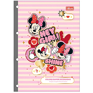 Bloco Fichário Universitário  Minnie - 80 fls - Tilibra