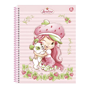 Caderno Espiral Colegial Moranguinho 80fls Animativa Rosa-claro