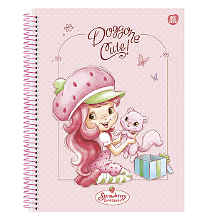 Caderno Espiral Colegial Moranguinho 80fls Animativa Rosa
