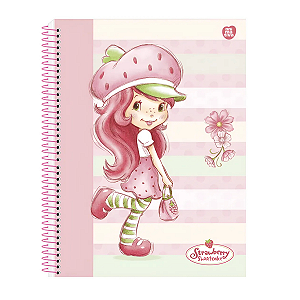 Caderno Espiral Colegial Moranguinho 160fls Animativa Rosa