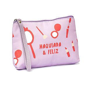 Necessaire - Florie - Bolsinha - Maquiada e Feliz - Roxa
