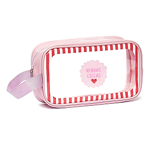 Necessaire Transparente Florie "Minhas Coisas"