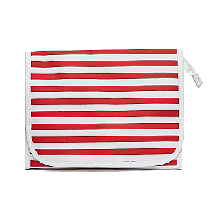 Necessaire Dobrável FLORIE Listras  vermelhas