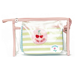 Kit Necessaire c/ 3 Peças FLORIE Tudo Aqui