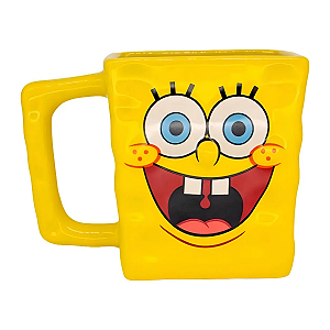 Caneca 3d Quadrada Bob Esponja 450ml Zona Criativa
