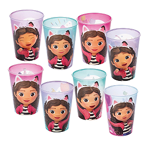 Copo de Plástico Casa Magica da Gabby 320ml Decorações Mescladas