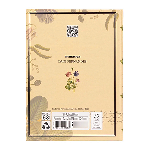 Caderno Perfumado Flor De Figo 160f Pautada Dani Fernandes - Violeta-escuro