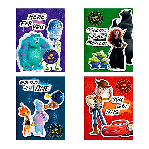 Caderno Brochura Capa Dura 160fls - Pixar Disney Animativa Púrpura