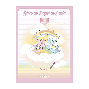 Bloco Papel De Carta Decorado Ursinhos Carinhosos 48fls