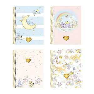 Caderno Colegial 80 fls Ursinhos Carinhos C Animativa