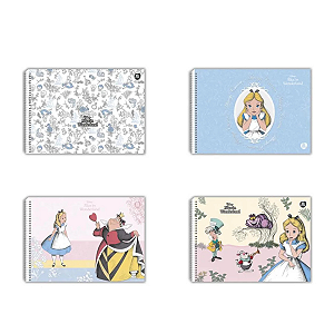 Caderno Desenho Univ Capa Dura Alice - 60 folhas