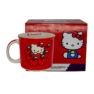 Caneca Hello Kitty 350ml Tom Presente Café Gatinho Cerâmica
