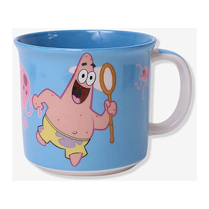 Xicara Bob Esponja Patrick Zona Criativa Cerâmica Tom 350ml