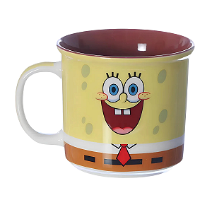 Caneca Bob Esponja Calça Quadrada Zona Criativa Cor Amarelo