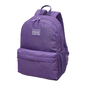 Mochila Escolar Notebook  Costas Coca-Cola  Roxa