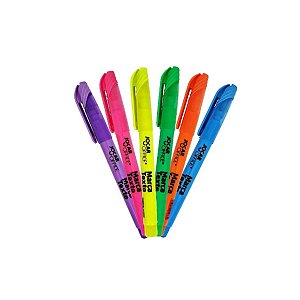 Marca Texto Jocar Office – Kit com 6 Cores Fluorescentes