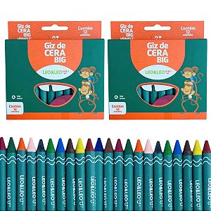 Kit Giz de cera Leo e Leo com 2 caixas