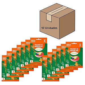 Massa de Modelar Leoarte Kit com 12 Pacotes (6 Cores Cada)