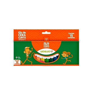 Giz de Cera Big Curto Leo & Leo – 15 Cores