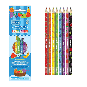 Lápis De Cor Redondo Com Cheirinho 8 Cores - Tilibra