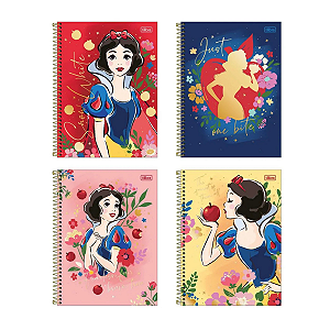 Caderno Espiral Capa Dura Branca De Neve 80fls 4und Tilibra