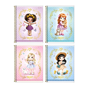 Caderno Universitário Jolie 1 Matéria 80 F Tilibra Sortido