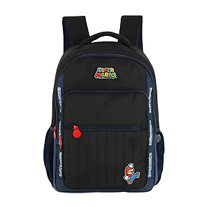Mochila Infantil Super Mario Nintendo Luigi Escolar Preto
