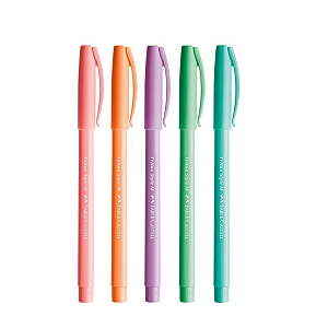 Caneta Esferográfica Trilux Style Colors Pastel / 5 unidades